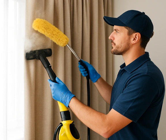 Trusted blind cleaning technician Matty Curtain Cleaning scarborough QLD